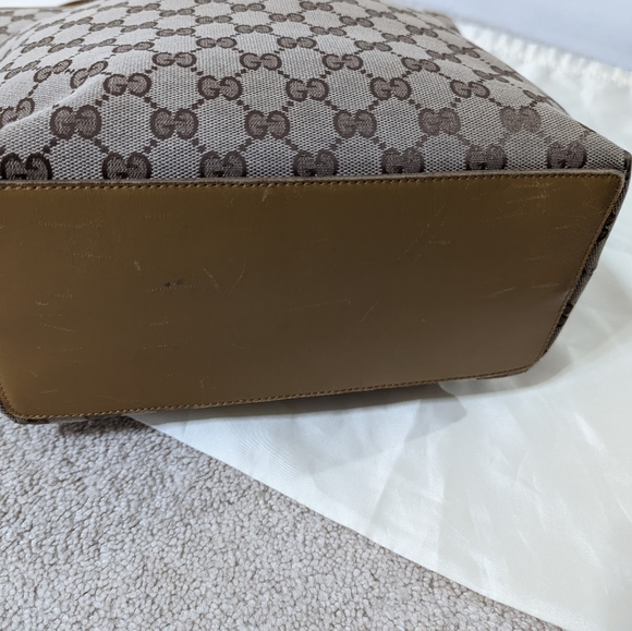 GUCCI GG Monogram Large Eclipse Tote Shoulder Bag Canvas Leather Purse B… - Picture 2 of 7